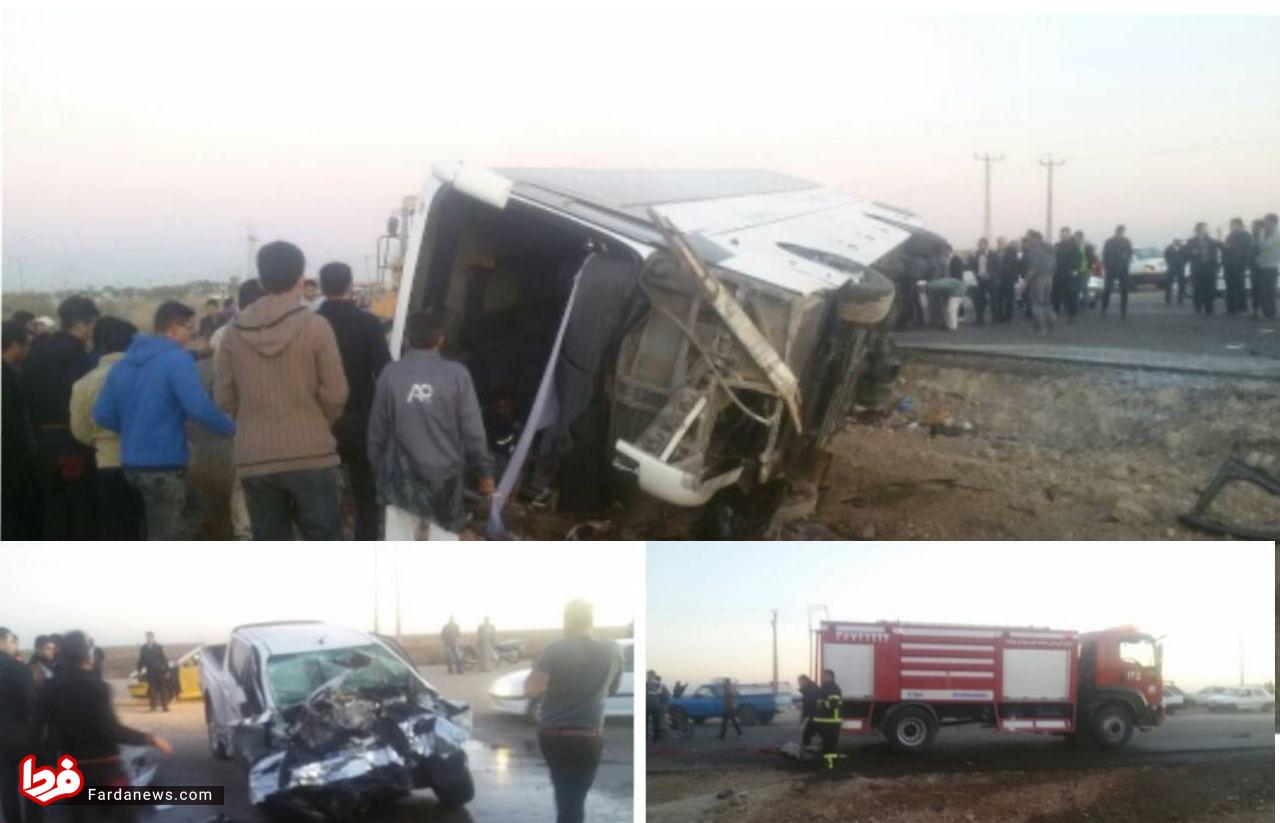 یک فوتی و هفت مصدوم بر اثر واژگونی خودرو حامل زایران ایرانی در عراق