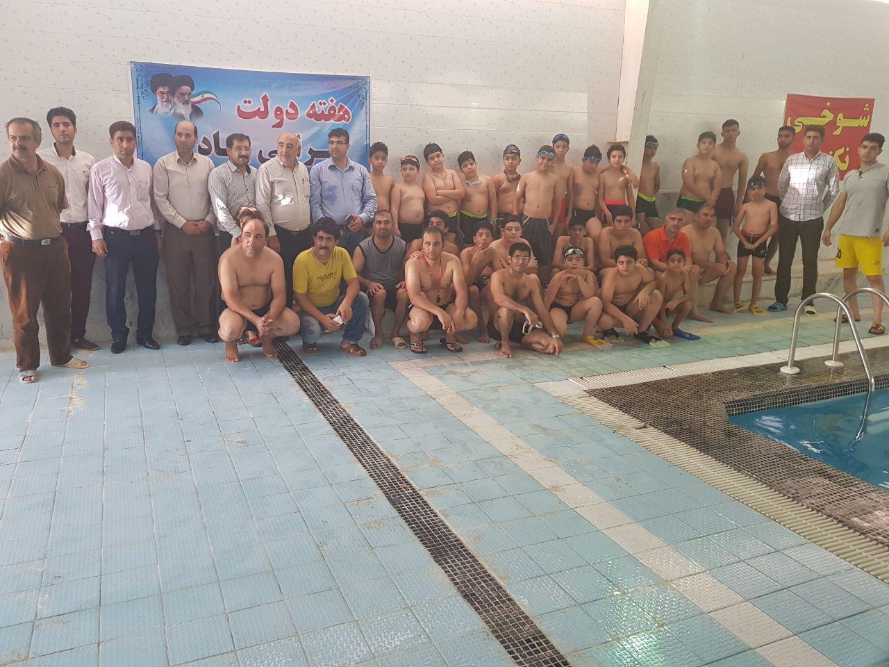 برای اولین بار مسابقات شنا در شهرستان رامهرمز برگزار گردید
