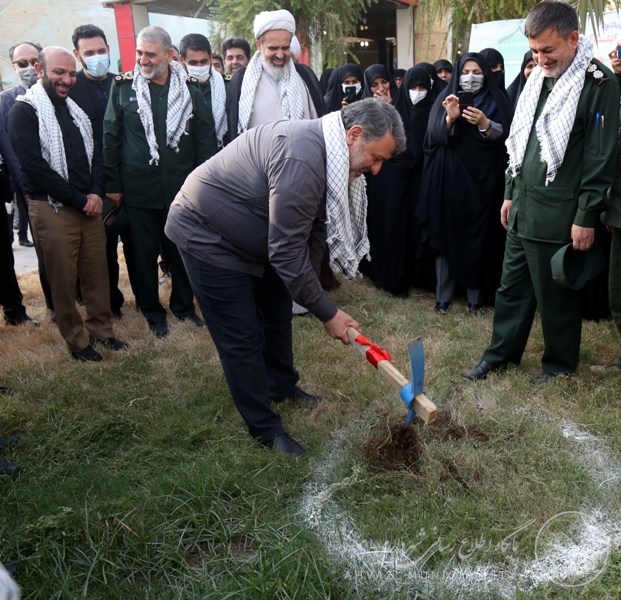 برگزاری مراسم کلنگ زنی طرح یاد بود رختشوی خانه زنان ایثارگر