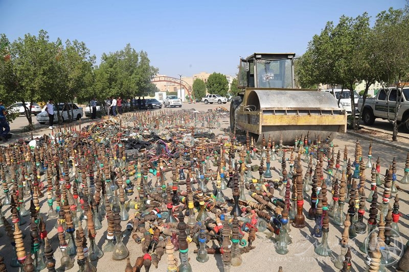 امحاء ۴۰۰۰عدد قلیان در اهواز