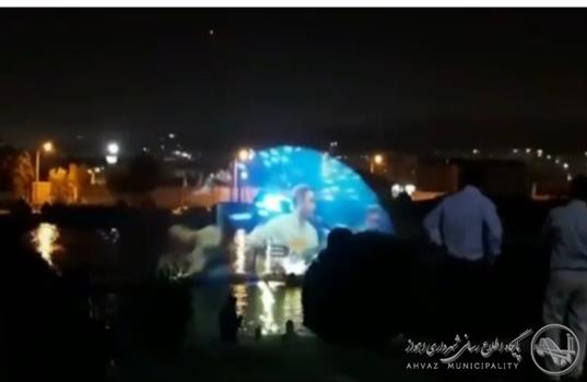 اولین واتراسکرین(پرده نمایش ابی) در پارک کوهساران تست شد